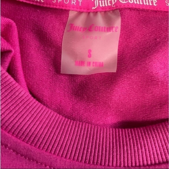 NWT Juicy Couture Sport graphic long sleeves pink crewneck sweatshirt. Small. - Picture 3 of 6